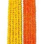 Logro Artificial Marigold Flowers Garlands for Decoration - Pack of 10 (5 Yellow + 5 Orange)