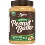 Alpino Natural Peanut Butter Crunch 1 KG | Unsweetened | 100% Roasted Peanuts | No Added Sugar Salt or Hydrogenated Oils | High Protein Peanut Butter Crunchy | Gluten-Free | Vegan