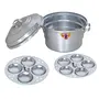Jayam Traditional Standard Anodised Aluminium Idli Maker/Steamer/Cooker with 2 Plates / 9 Pot