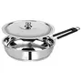 ETHICAL FINEART Stainless Steel Encapsulated Bottom Fry Pan with SS Lid (1.4L)