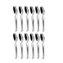 Parage Stainless Steel Dinner Spoon for Tea Coffee Sugar Condiments & Spices - Set of 12 Zig zag Design)