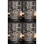 Massive ReckonÂ® Skull Beer Mug Set of 4 Glass Beer Mug Glasses Halloween Skull Gothic Decor Whisky/Wine/Vodka Glass for Your Home Bar 520 ml