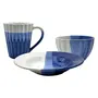 Farkraft Coffee Mug / Tea Cup Bowl and Plate - Studio Pottery Ceramic - Breakfast and Snacks - Best Gift - Set of 3
