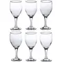 VILRO Crystal Cut Wine Glasses - 250 ml Set of 6 Transparent Long Glass | Brandy Glasses | Wine Glass | Tumbler Set of 6 Red Wine Glass White Wine Glass Crystal Clear Wine Glasses.