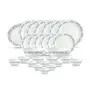 La Opala  LaOpala Diva Lavender Dew Classique Collection Opalware Dinner Set (White) - 27 Pieces