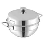 Vinod Gen - Z Multi 6 pcs Kadai Comes with Stainless Steel Lid 2 Idli Plates 2 Dhokla Plates and 1 Patra Plate - Silver (Induction and Gas Stove Friendly Stainless Steel)