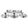 Vinod Gen - Z Multi 6 pcs Kadai Comes with Stainless Steel Lid 2 Idli Plates 2 Dhokla Plates and 1 Patra Plate - Silver (Induction and Gas Stove Friendly Stainless Steel), 4 image