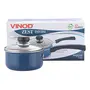 Vinod Zest Non-Stick Saucepan with Glass Lid 1.4 litres Capacity (14 cm Diameter) with Triple Riveted Sturdy Bakelite Handle (Gas Stove Compatible) PFOA Free 3mm Thickness - Blue, 7 image