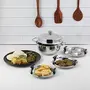 Vinod Gen - Z Multi 6 pcs Kadai Comes with Stainless Steel Lid 2 Idli Plates 2 Dhokla Plates and 1 Patra Plate - Silver (Induction and Gas Stove Friendly Stainless Steel), 2 image