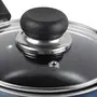 Vinod Zest Non-Stick Saucepan with Glass Lid 1.4 litres Capacity (14 cm Diameter) with Triple Riveted Sturdy Bakelite Handle (Gas Stove Compatible) PFOA Free 3mm Thickness - Blue, 6 image