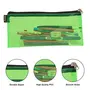 Oddy Colored Transparent Zipper Pouch - Pencil Case Travel Pouch Cosmetics Bag (Pack of 5 different colors), 7 image