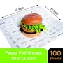 Oddy Uniwraps Food Wrapping Paper Sheets | Wrap Roti Parantha Sandwich Burger & More! Keep Food Safe & Fresh | 10x12 Inches Pack of 100 Sheets, 2 image