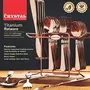 Crystal Titanium Cutlery Set with Knives 25-Pieces Rosegold, 2 image