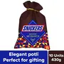 Snickers Potli Chocolates Gift Pack (4 Peanut Bars 3 Almond Bars & 3 Butterscotch Bars) 430g, 2 image
