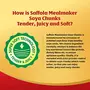 Saffola Mealmaker SOYA Chunks with Supersoft Technology Tender & Juicy Pouch 3 x 400gm, 3 image