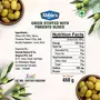 Green Stuffed Olives + Green Pitted Olives 450g Pack of 1 Each Product of Spainfor Authentic Taste in Cooking Snacking Pizza toppings or Italian Pasta Ingredient, 6 image