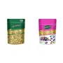 Happilo Dried Seedless Green Raisins Value Pack Pouch 500 gm & Premium American Dried Whole Blueberry Cranberry Duet 200g
