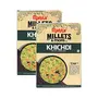 Manna Instant Millet Breakfast - Ready to Eat Khichdi - 6 Servings. 100% Natural - No Preservatives/ No artificial colours flavours or additives. Made with Foxtail & Little Millet - 360g (180g x 2 Packs)