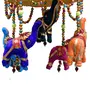 Silkrute Handcrafted Elephants Hanging Umbrella Jhumar - For Diwali Decoration, 2 image