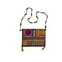 Silkrute Hand Embroidered Sling Bag With Flap, 3 image