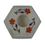 Silkrute Handcrafted Marble Ash Tray With Inlay Work, 3 image