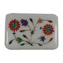 Silkrute Handcrafted Rectangular Marble Box With Inlay Work On Top, 6 image