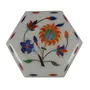Silkrute Handcrafted Hexagonal Marble Box With Inlay Work On All Sides, 2 image