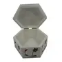 Silkrute Handcrafted Hexagonal Marble Box With Inlay Work On All Sides, 5 image