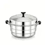 MAHAVIR Stainless Steel Multi Steamer Pot (Silver Induction Compatible), 2 image