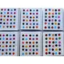 India Crafts 720 X Count Bindi dots Multi size multicolor Bindi Round Bindi Polka dots daily use bindi stickers (Black)
