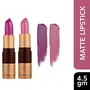 SoulTree Ayurvedic Lipstick Glowing Violet 513 & Sunshine 655 Combo 4 gm each Combo Pack, 2 image