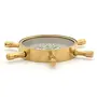 Little India Antique Wheel Design Pure Brass Real Compass (225 Gold), 2 image