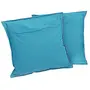 Little India Mirror Embroidery Hand Work Cotton 2 Piece Cushion Cover Set - Blue (DLI3CUS820), 2 image