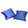 Little India Hand Embroidery Brocade Work Silk 2 Piece Cushion Cover Set - Blue (DLI3CUS808), 2 image