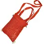Little India Mirror Work Red Sling Bag 10"x13"x2", 2 image