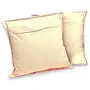 Little India Embroidery Applique Patch Work Cotton 2 Piece Cushion Cover Set - (DLI3CUS842), 2 image