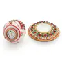 Little India Painted Handmade Round Marble Table Clock for Home Decoration with Fridge Magnet (Design 2), 2 image