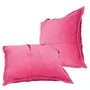 Little India Mirror Embroidery Hand Work Cotton 2 Piece Cushion Cover Set - Pink (DLI3CUS815), 2 image