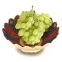 Little India Handicraft Minakari Work Fruit Bowl (GoldHCF209), 2 image