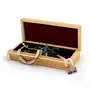 Little India Carved Gemstone Painted Wooden Jewellery Box (354 Brown), 2 image