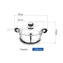 Pristine Try Ply Induction Bottom Stainless Sandwich Base Used Induction Multi-Purpose Kadai (20cm) Set with Knob Stainless Steel Lid and 2 Idli Plates 2 Dhokla Patra Plate with Stainless Steel, 5 image