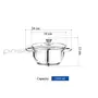 Pristine Stainless Steel Tri Ply Sandwich Base Casserole for Induction 2.25L (Silver), 6 image