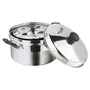 PRISTINE Stainless Steel Induction Base Idli Cooker 21 cm 3 Plates, 3 image