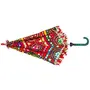 Little India Cotton Handmade Rajasthani Embroidery Umbrella for Women, 4 image