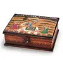 Little India Wooden Hand Painted Dhola Maru Jewellery Box (330 White), 2 image