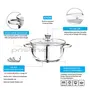 Pristine Stainless Steel Tri Ply Sandwich Base Casserole for Induction 2.25L (Silver), 7 image