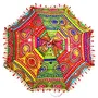 Little India Cotton Handmade Rajasthani Embroidery Umbrella for Women, 2 image