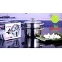 Pristine Stainless Steel Tri Ply Induction Base 2 Tier Multi Purpose Steamer/Modak Maker with Glass Lid | Suitable for Induction and LPG Stove (20cm Silver), 2 image