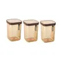 Nayasa Superplast Plastic Fusion Container 1 Litre Set of 3 Brown, 2 image
