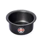 Embassy Hard Anodised Tope/Cook Pot 2.1 litres (Size 13 21 cms) Gas Stovetop Compatible Black
